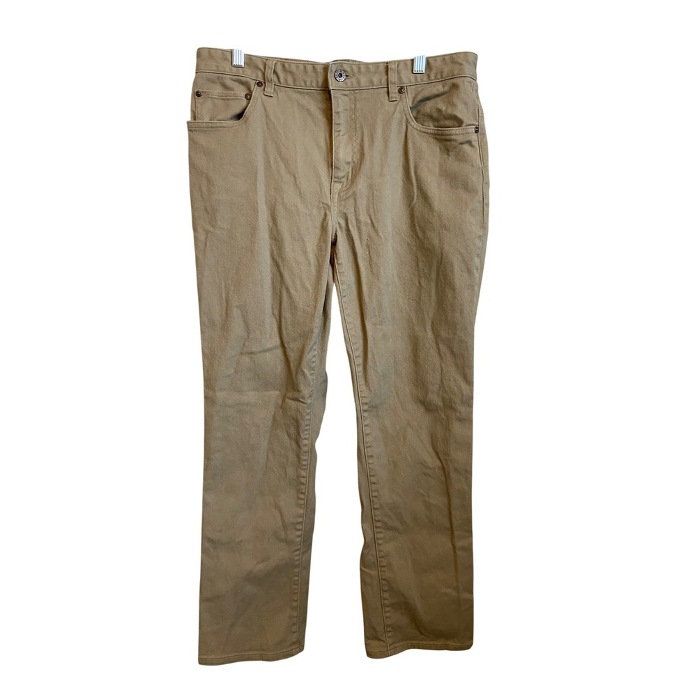 Best Made Co Mens 34x30 Tan Khaki 5-Pocket Straight Leg Stretch Pants